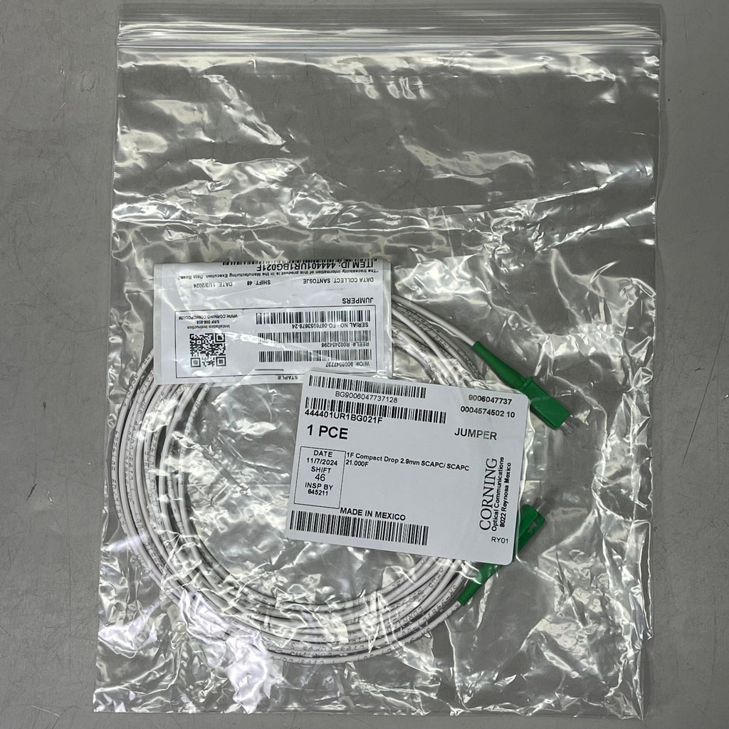 CORNING 1F Compact Drop Fiber Optic Jumper 2.9mm SCAPC/SCAPC 444401UR1BG021F