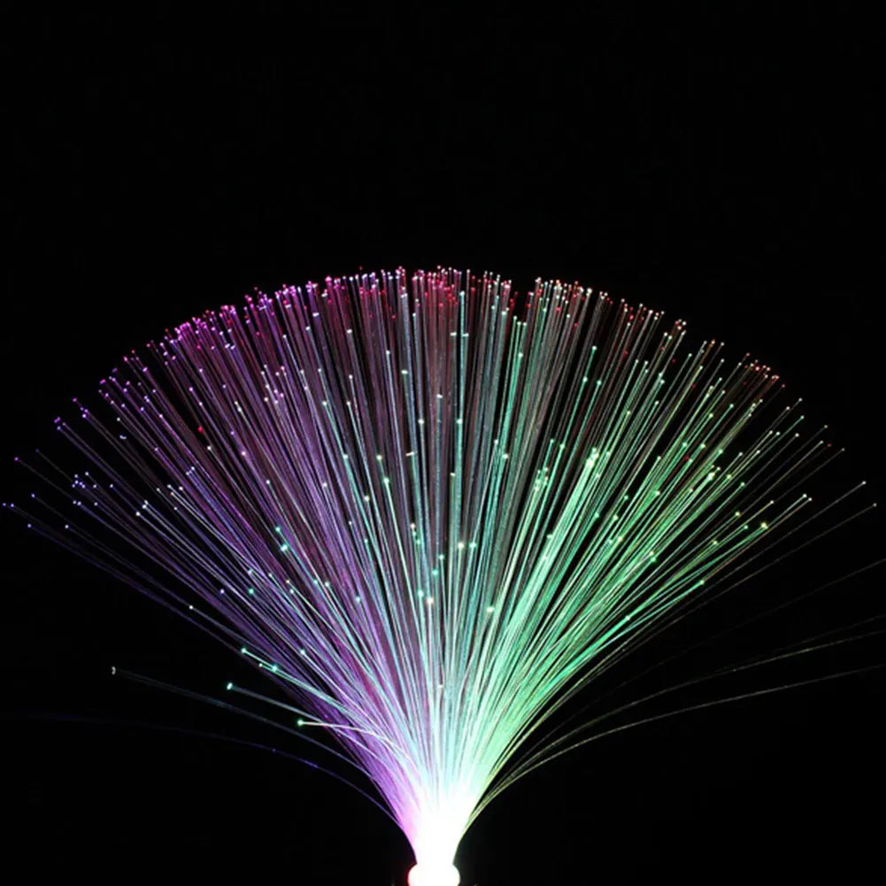 Multicolor Star Fiber Optic Lamp | LED Night Light for Holiday Decor